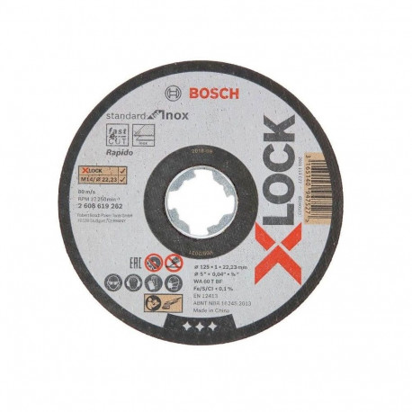 lõikeketas inox Bosch X-Lock 125x1