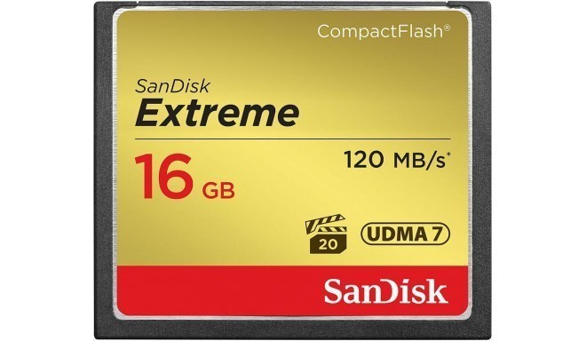 Sandisk memory card CF 16GB Extreme 120MB/s