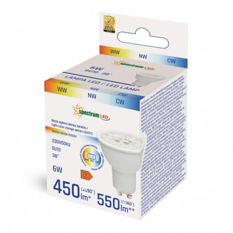 LED-lamp GU10 6W 450LM CCT SPECTRUM