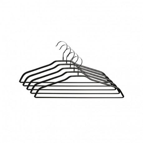 PVC DIPPED HANGER LSMD025 BLACK 5PCS