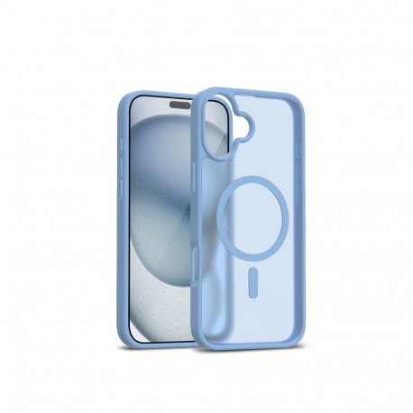 Case MagSafe iPhone 17 Blue Hybrid Matte Magne