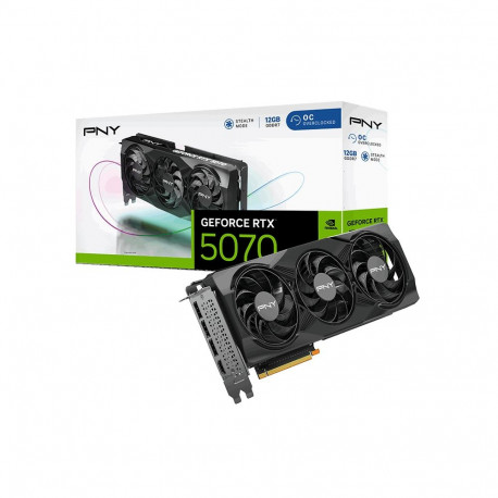 PNY Video Card NVidia GeForce RTX 5070 12GB Overclocked Triple Fan DLSS4 (Open Box)