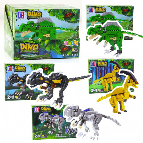ehitusklotside komplekt dinosaurusrobot 2-ühes 153-179tk, mitmevärviline