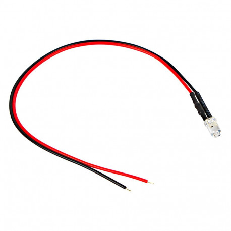 4608# roheline 5 mm LED diood 12V juhtmega 20 cm (10 tk.)