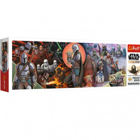 Puzzle 1000 panorama Star Wars Mandaloriana seiklused Trefl 29052