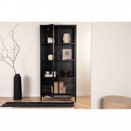 Vitriinkapp PIRING kõrge, must