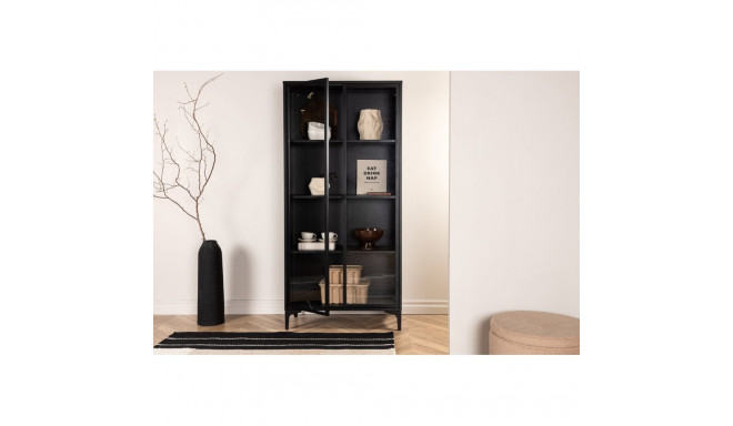 Vitriinkapp PIRING kõrge, must