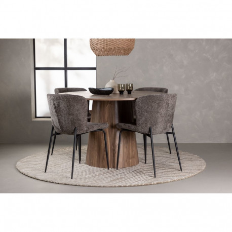 Söögilaua komplekt LANZO 120cm ümmargune + 4 tooli MODESTO