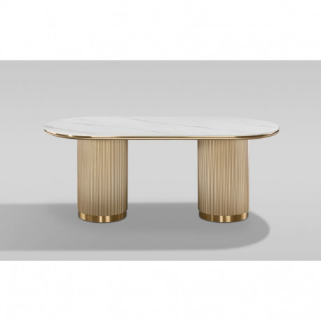 Söögilaud STILIG 180cm, šampanja kuld