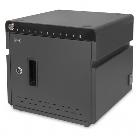 "DIGITUS Mobiler Desktop Ladeschrank für 10 Notebooks/Tablets bis 13 Zoll, UV-C, USB-C"