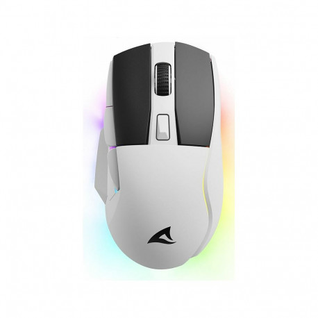 "Sharkoon Maus Shark SGM50W Optisch 6 Tasten 6.400 DPI weiß"
