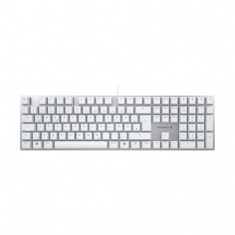 "Cherry Keyboard KC 200 MX MX2A SILENT RED [DE] white/silver MX2A SILENT RED Switch"