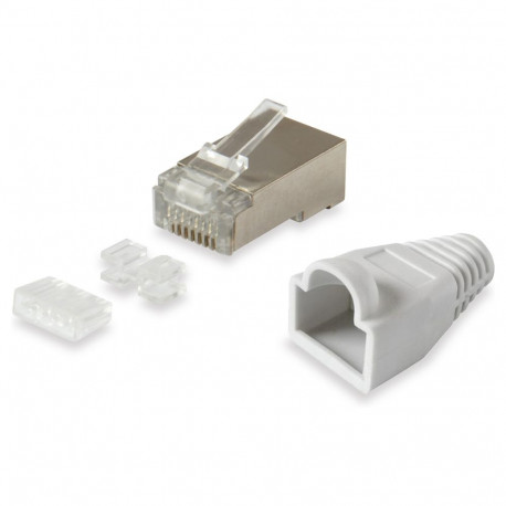 "Equip Stecker RJ45 Cat6 100STK mit Knickschutz u. Einf"