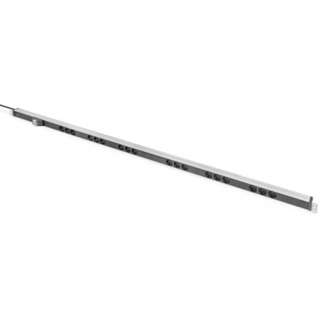 pistikupesade riba 18-fach 42HE alumiiniumprofiiliga 2Meter kaabel automaatkaitselüliti 16A Typ C, m