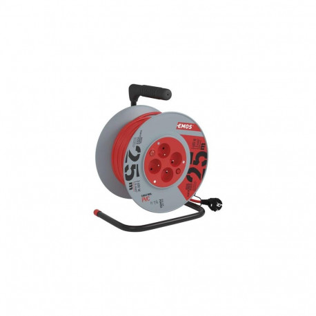Emos P194253 power extension 25 m 4 AC outlet(s) Indoor