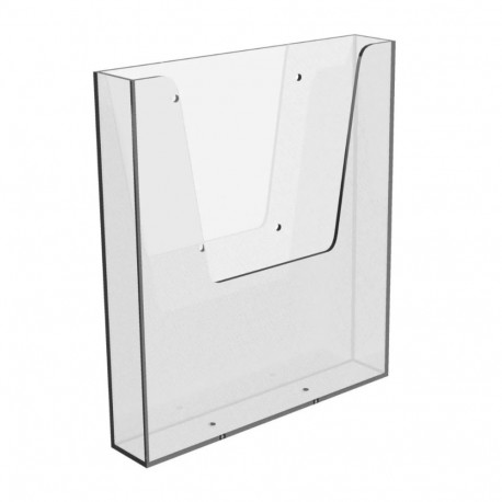 Advertising stand for wall A5 1-pocket with screw holes made of acrylic