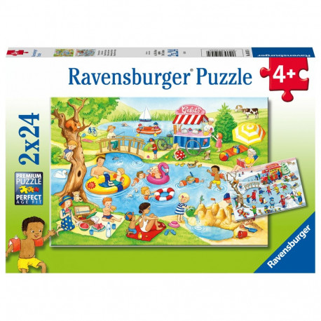 Ravensburger pusle  2x24 tk Järves ujumas