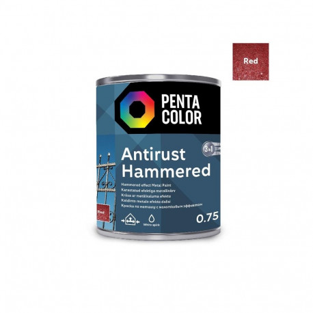 pentac haamerdatud punane roostevastane värv 750ml