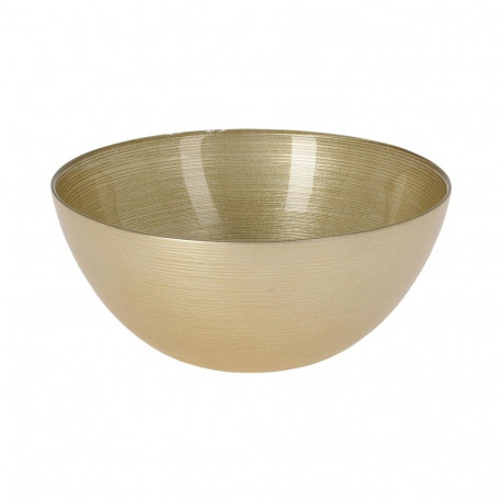 BOWL GLASS DIA GOLD COLOUR 21CM