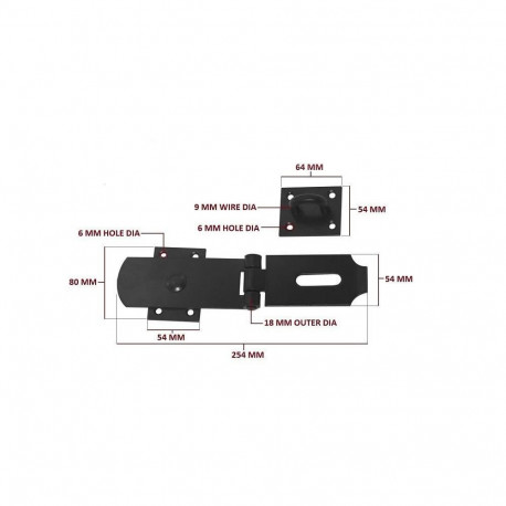 DOOR LATCH OKKO GB-1506 BLACK