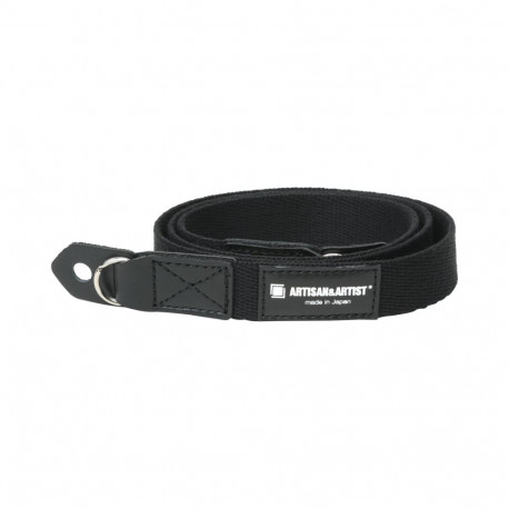 Artisan & Artist I ACAM-102AA I Slim Cloth Strap (w/Ring-type/Eyelets) Black