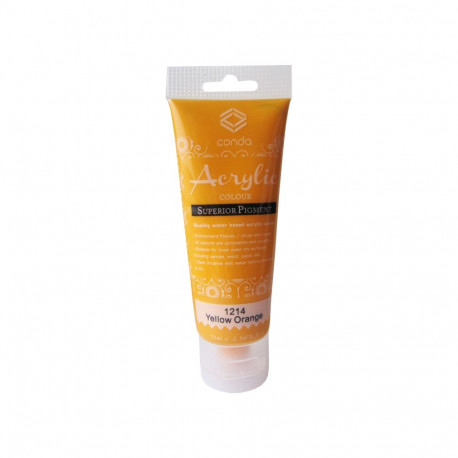 Akrüülvärv Grafitas 1214, apelsinikollane, 75ml