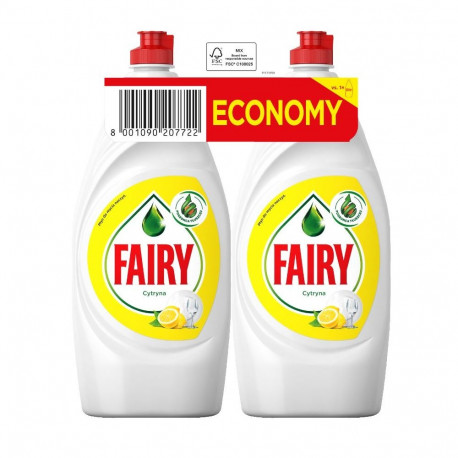 Nõudepesuvahend FAIRY Lemon 2x900ml