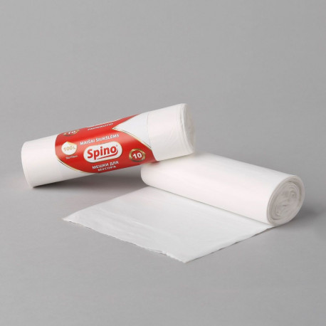 Prügikotid, 100 l, 10 vnt, LDPE, 50 mic, 75x95 cm, valge (3 tk)