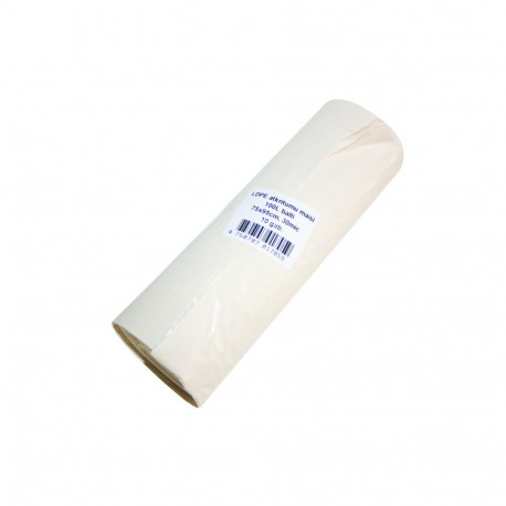 Prügikotid, 100 l, 10 vnt, LDPE, 30 mic, 75X95 cm, valge