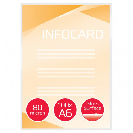 Lamineerimistaskud GBC A6 80Mic (100tk) läikiv