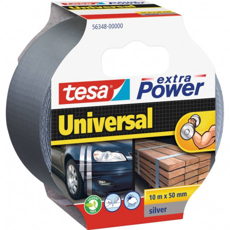 Teip Power Universal Duct Tape TESA EXTRA, 10m x 50mm, hõbedane, ilmastikukindel, universaalne