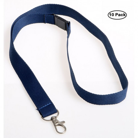 Kaelapael metallist karabiiniga Europel sinine, 10 tk