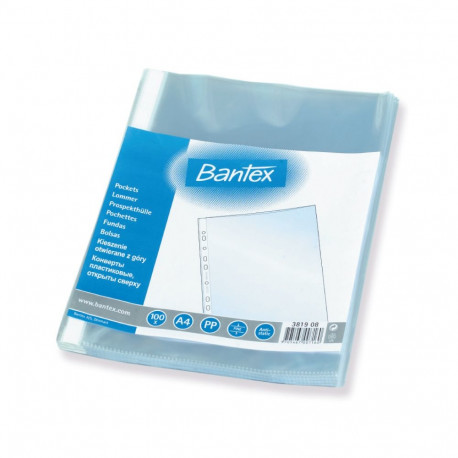 Köidetavad kiletaskud Bantex A4, 40 mrk, matt, 100tk