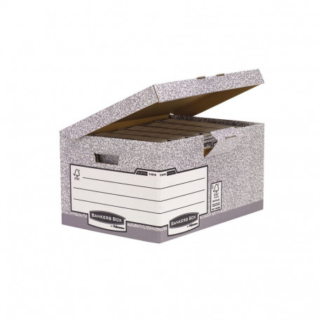 Arhiivikarpide konteiner Fellowes, 293x 378 x 545mm, hall/valge kartong 3Re