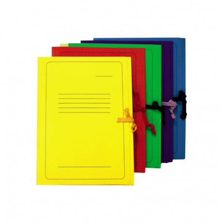 Kartongmapp SMLT A4, paelkinnitus, kollane (2 tk)