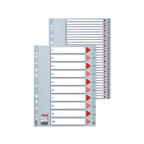 Vahelehed Esselte A4 plastik 1-20