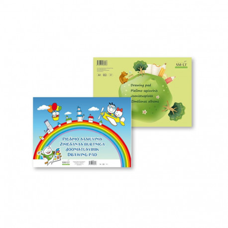 Joonistusplokk SMLT A4 80g, 20 lehte (5 tk)