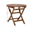Table FABIOLA D80xH72cm, acacia