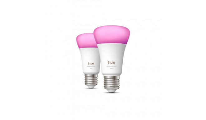 Philips Hue WCA 1100 A60 2P EU | E27 | 8.1 W | White and colour light | Bluetooth and Zigbee