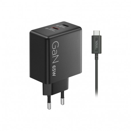 Lenovo Dual USB-C 65W GaN laadija - EU | USB-C | laadija