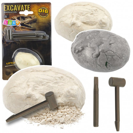 arheoloogiline komplekt dinosauruse muna väljakaevamine figuur tööriistad