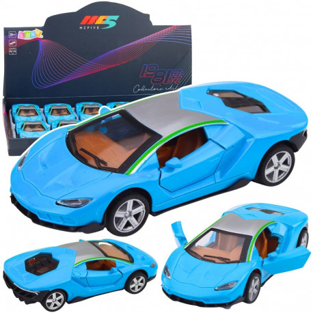 metallist sportauto mehhaaniline sinine tulede ja helidega 1:32