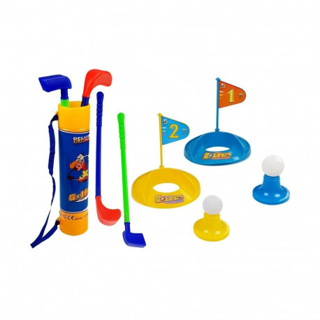 Laste golfimängu komplekt kepid aukude, lippude ja pallidega