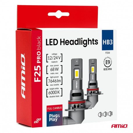 LED pirnid 2tk F25 HB3 68W 12V/24V canbus