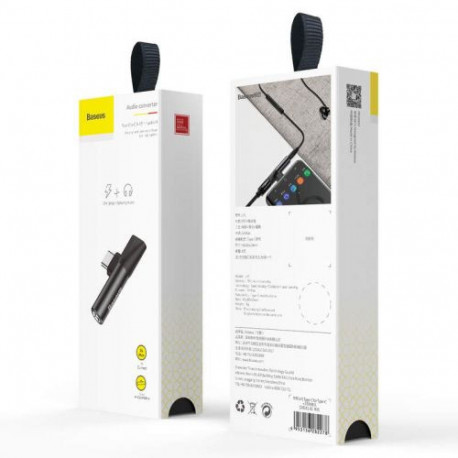 Baseus Converter L41 Type-C (input) for Type-C + 3.5 mm connector Black (CATL41-01)