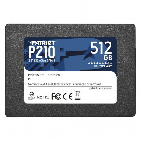 Patriot ssd P210 512GB SATA3 2,5" 520/430 PE000718