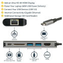 "D StarTech USB-C MULTIPORT ADAPTER W/ SD"