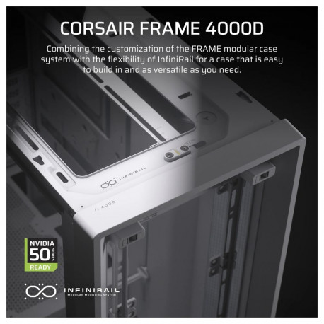 "CORSAIR Frame 4000D Weiß Midi Tower ATX Gaming Gehäuse"
