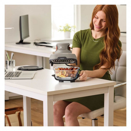 "Ninja FN101EUST CRISPi 4-in-1 Tragbare Glas-Heißluftfritteuse Stone"