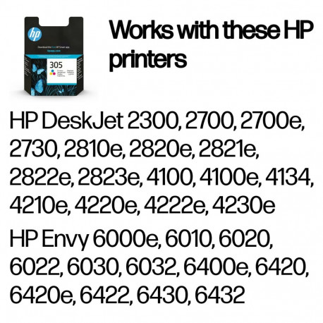 "HP 305 Tri-color Original Ink Cartridge"